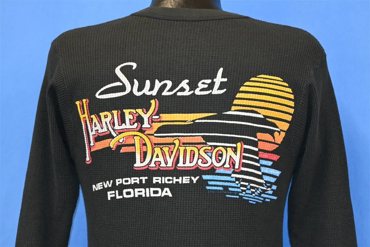 80s Harley-Davidson Rendezvous Waffle Thermal t-shirt Medium