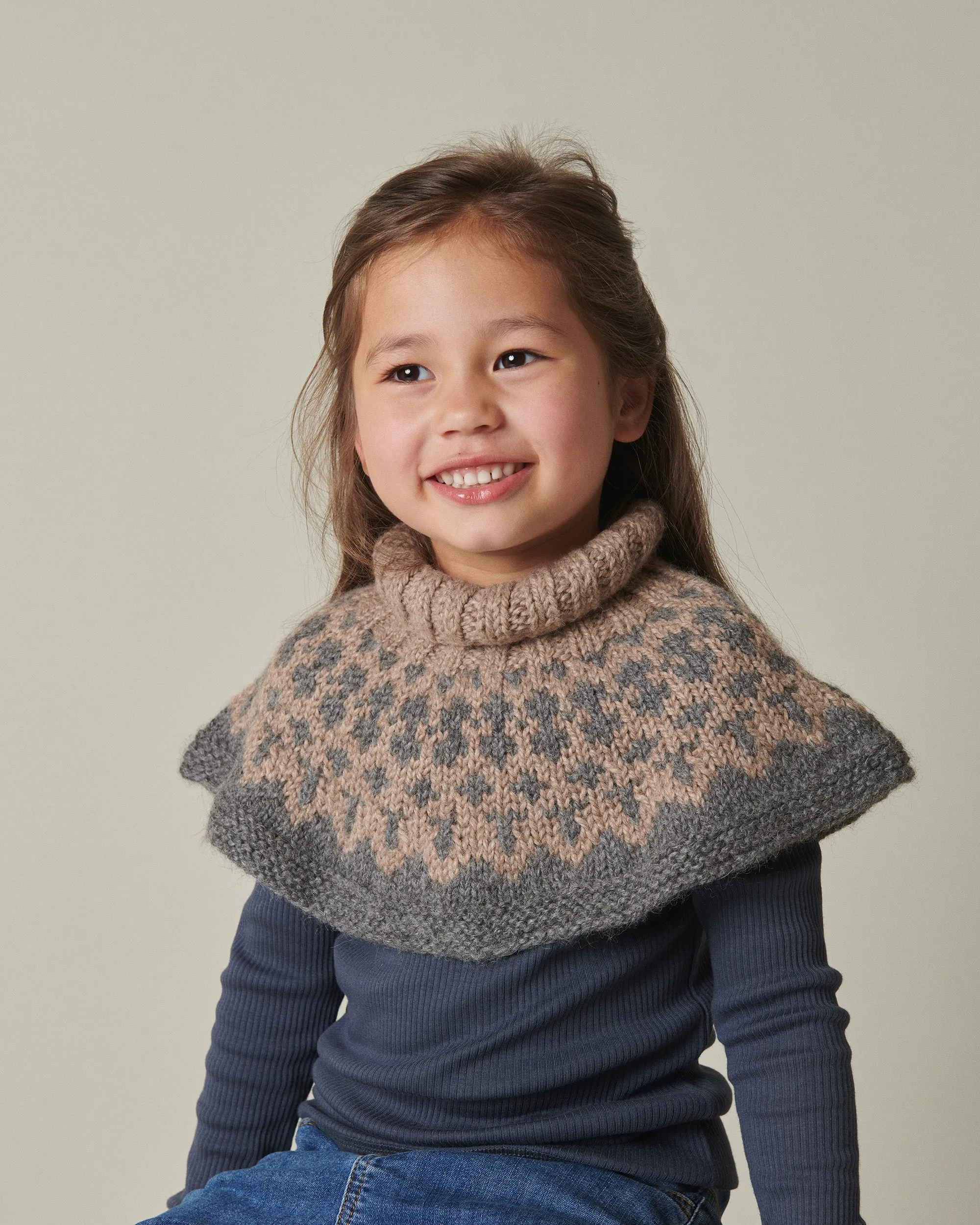 Amasa, Hand-knit Turtleneck - Beige Melange