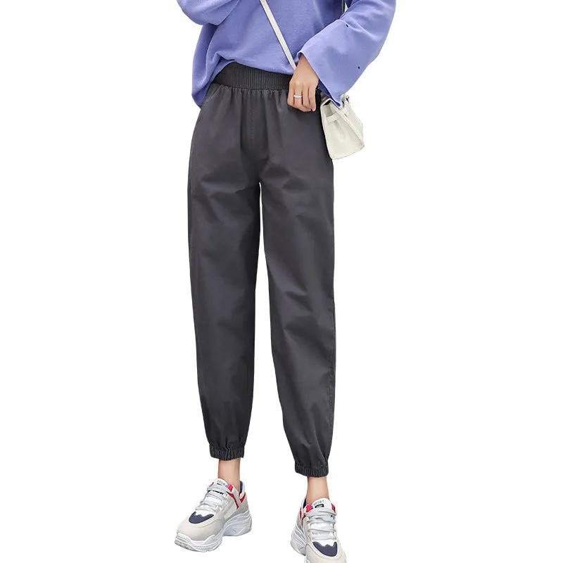 American Cargo Pants Women Loose BF High Waist Jogger Hong Kong Hip-Hop Casual INS Pants