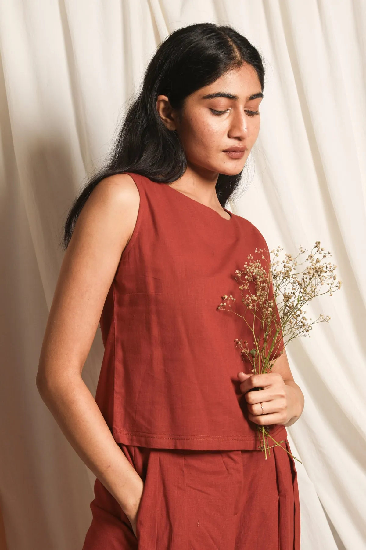 Ameya Crop Top - Burnt Orange