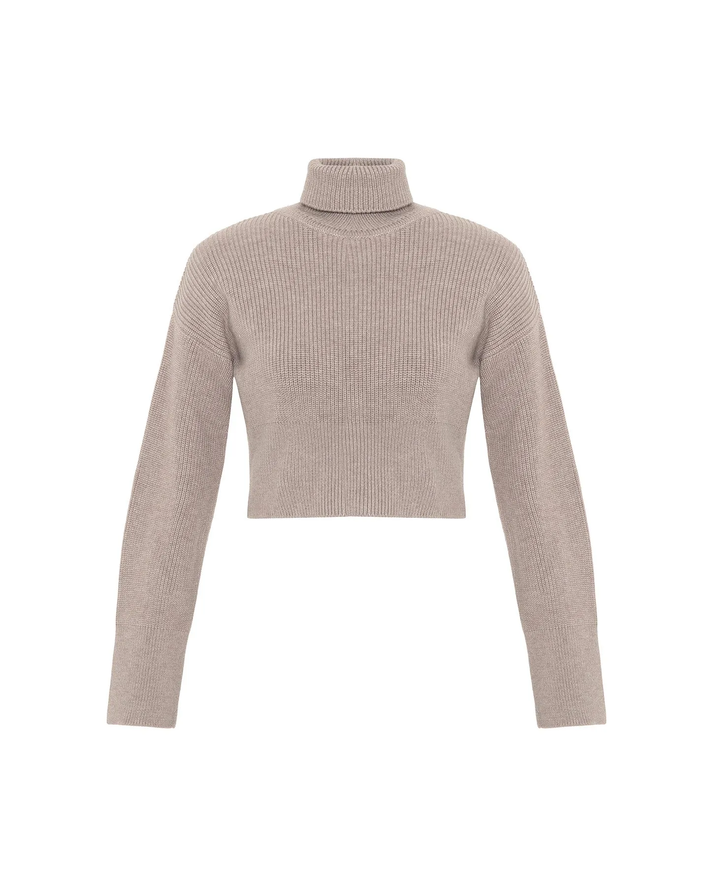 Angelia Cropped Turtleneck Sweater