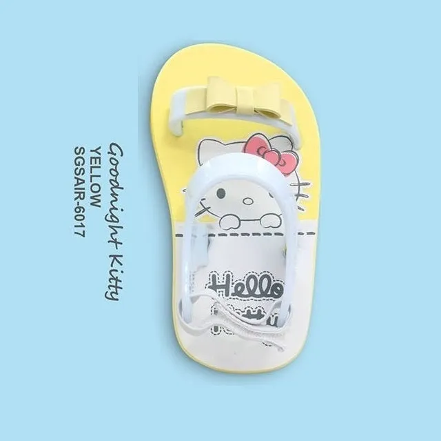 Banana Peel Slippers for Toddlers - Hello Kitty Set Good Night Kitty Yellow