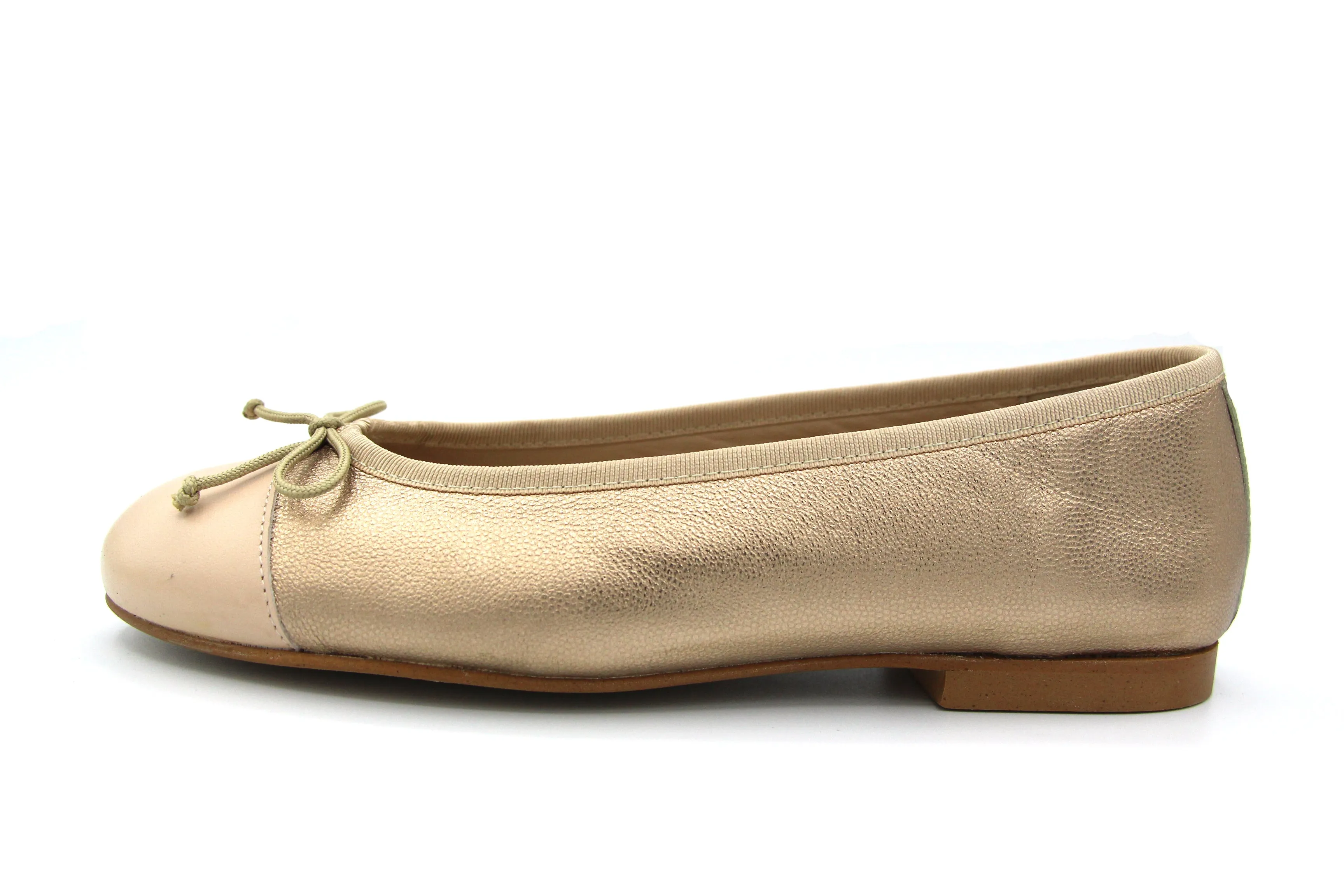 BluBlonc  Metallic Cap Toe Ballet Flat Leya-F