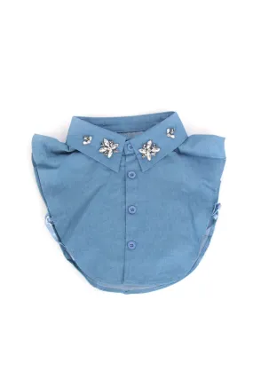 Blue Embellished Collar