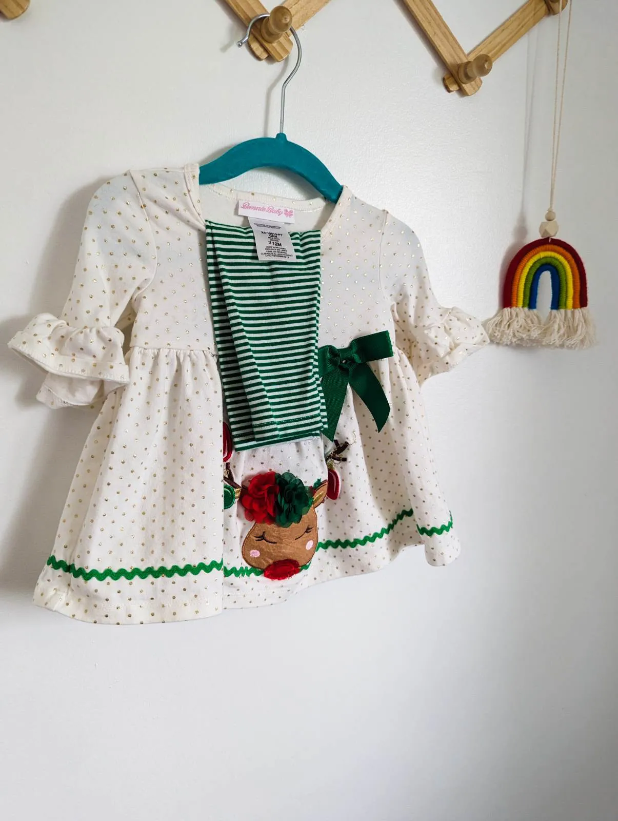 Bonnie Baby Christmas Outfit (12m)