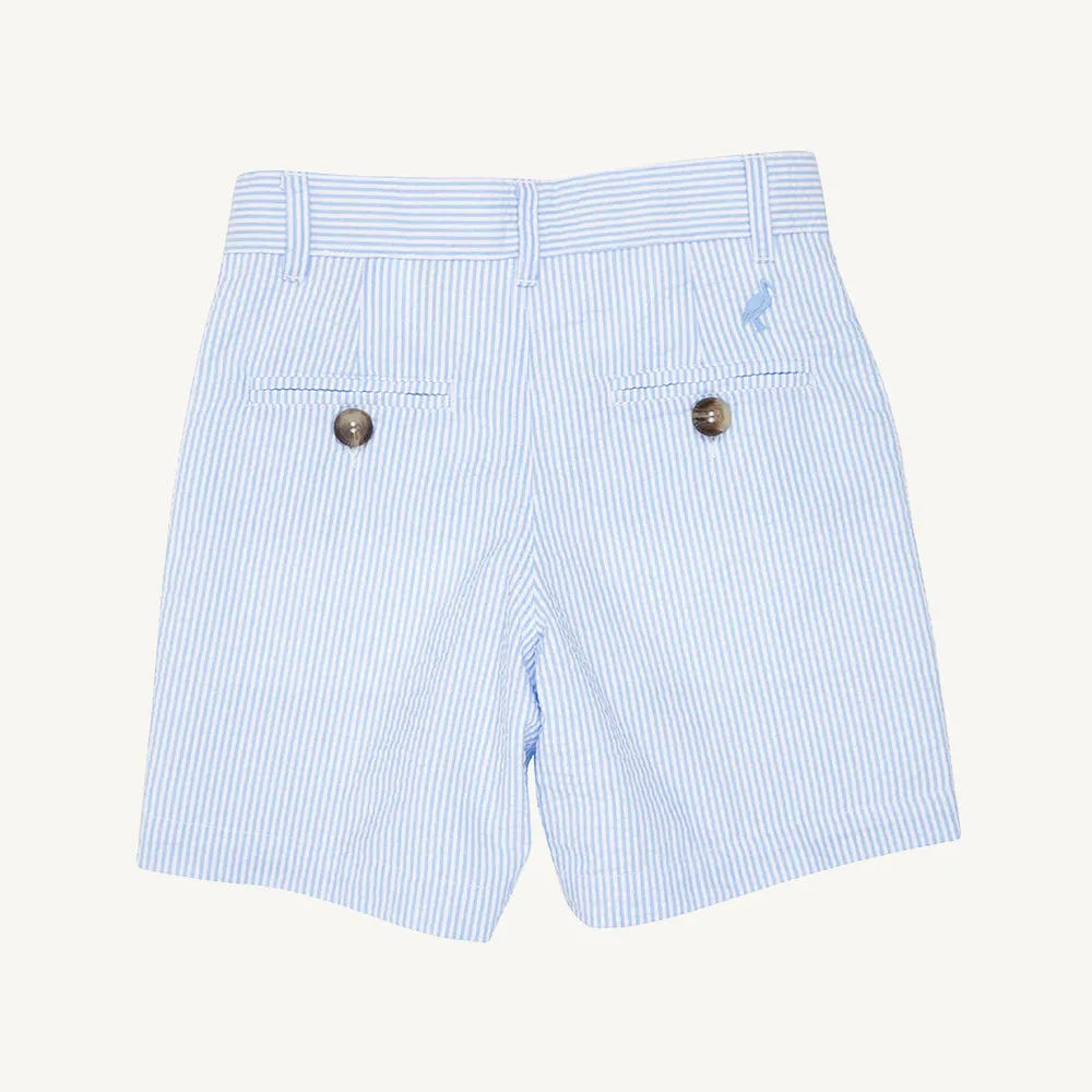 Charlie's Chinos - Breakers Blue Seersucker with Breakers Blue Stork