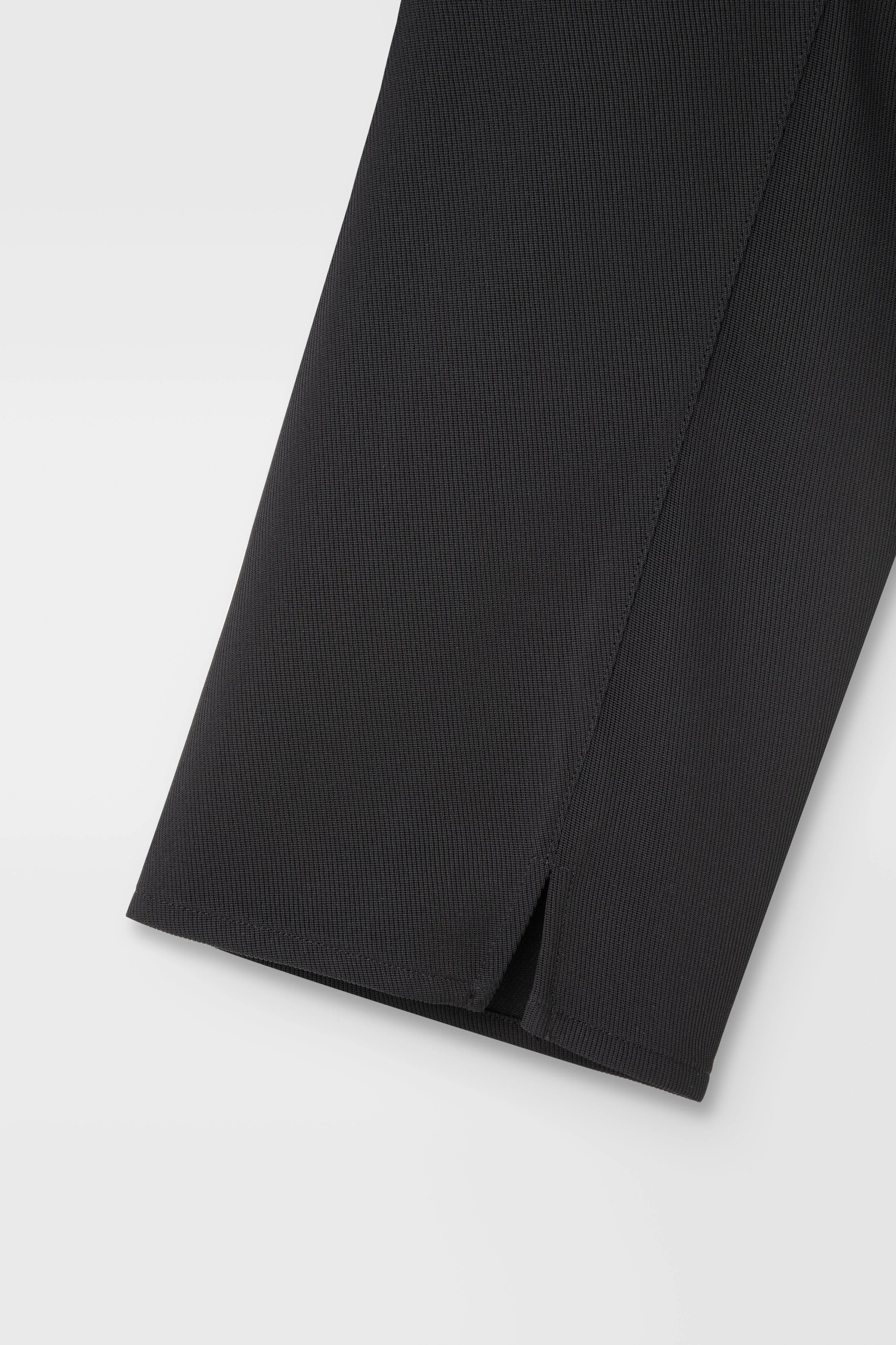 Classic Rayon Tricotine Drawstring Trouser in Black