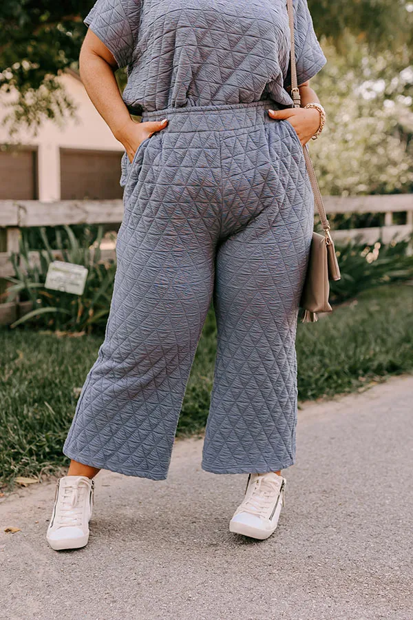 Creekside Cabin High Waist Pants In Slate Curves