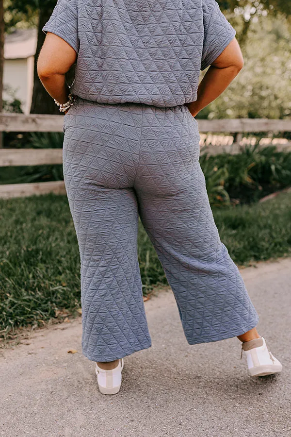 Creekside Cabin High Waist Pants In Slate Curves