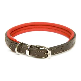 Dogs & Horses Luxury Red Padded Leather Dog Collar