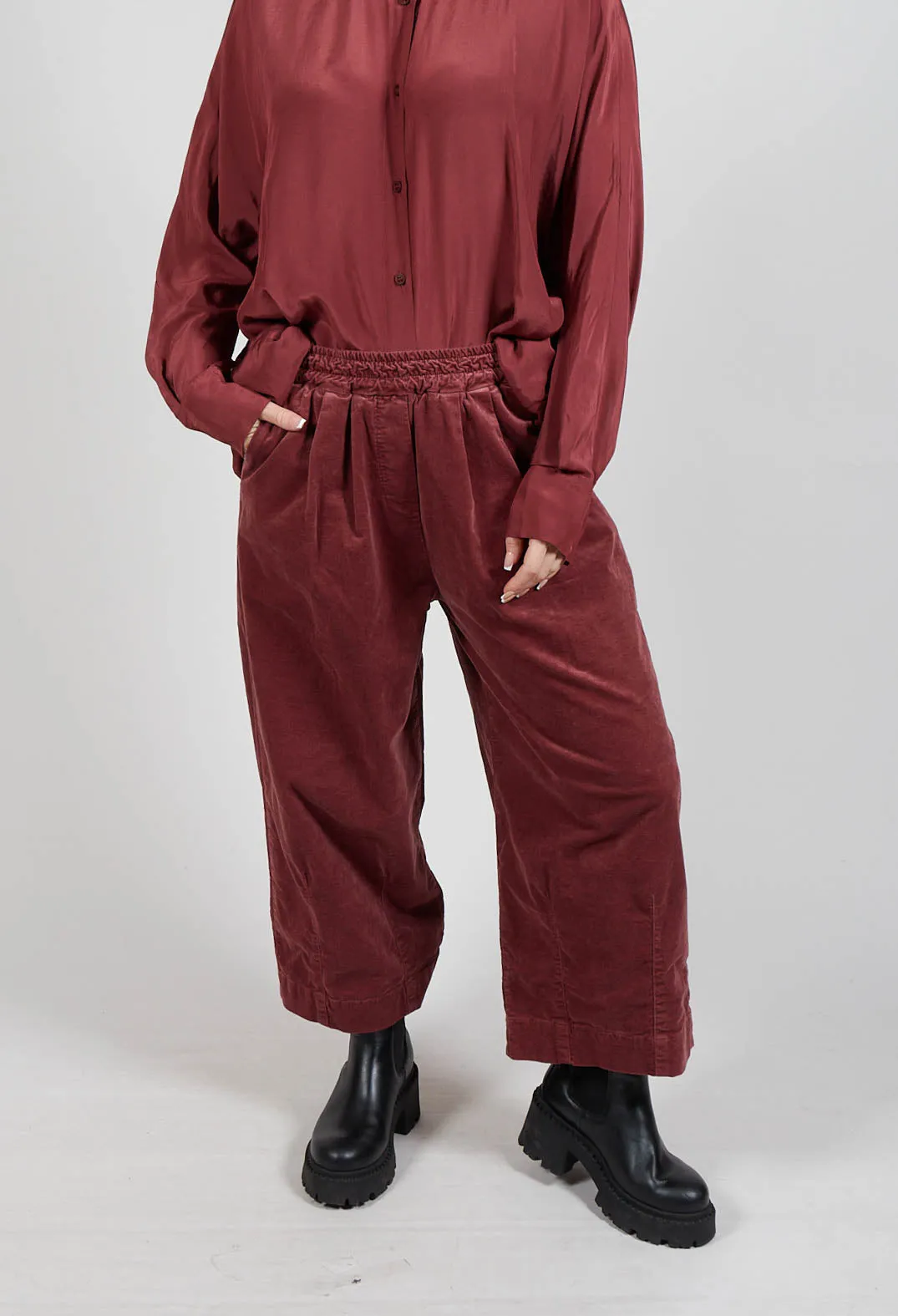 Elasticated Culottes in Intense Rust