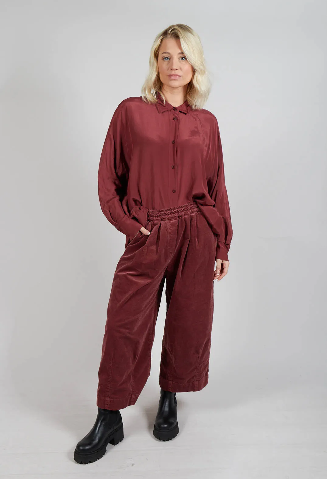 Elasticated Culottes in Intense Rust