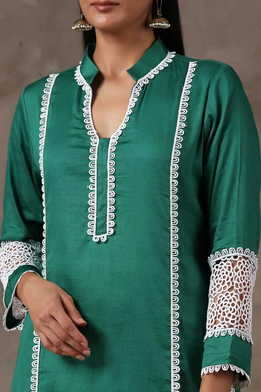 Emerald Green Kurta & Pant Set (Set of 2)