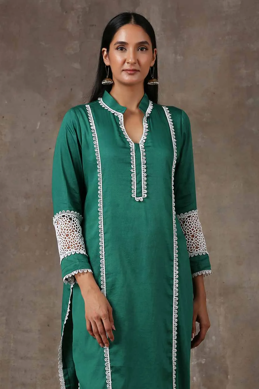 Emerald Green Kurta & Pant Set (Set of 2)