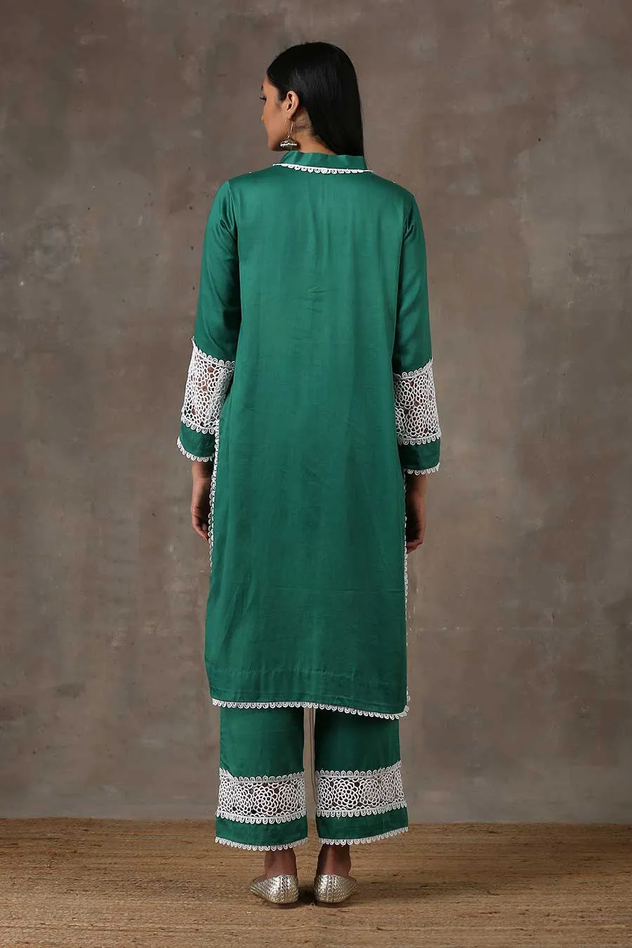 Emerald Green Kurta & Pant Set (Set of 2)