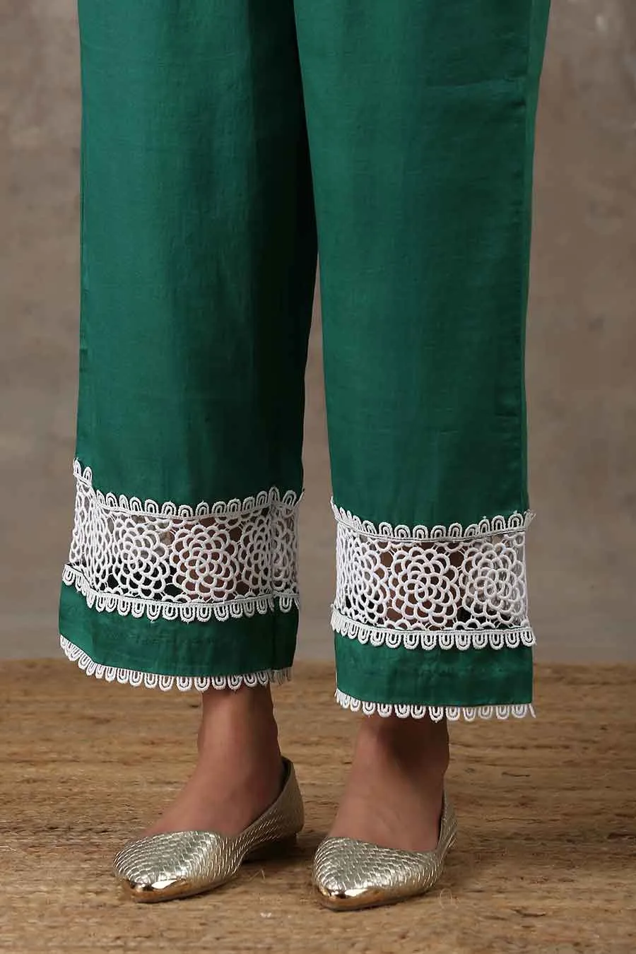 Emerald Green Kurta & Pant Set (Set of 2)