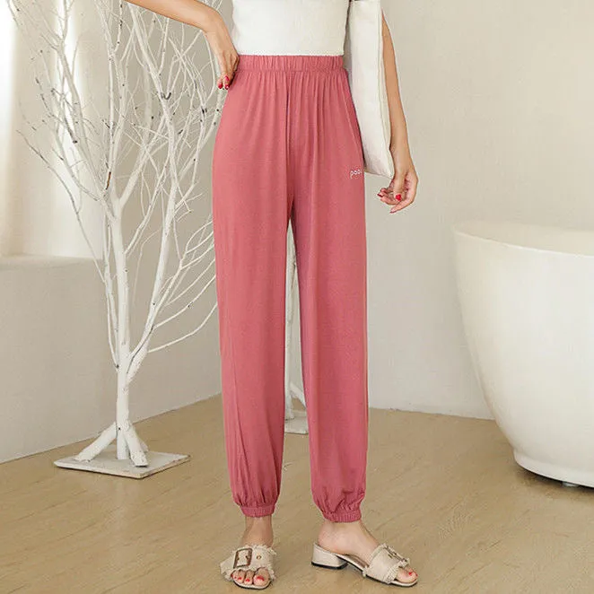 Fairy-Look Oxygen Pants Mask High Waist Drape Summer Loose Casual Women Thin Ankle-Length Lantern Pants