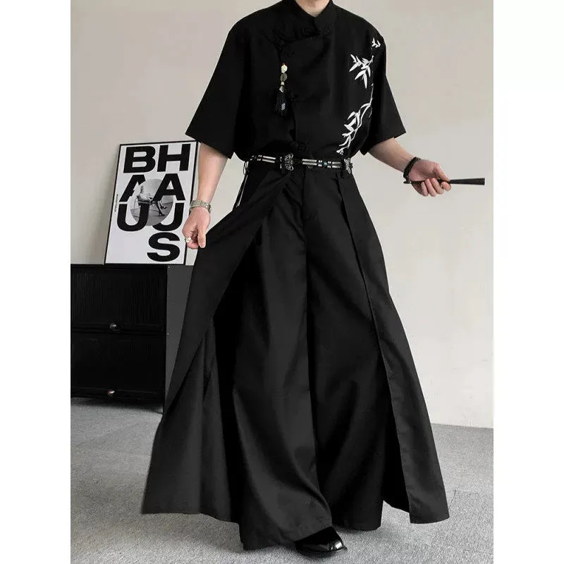 Fake Two-Piece Wide-Leg Culottes