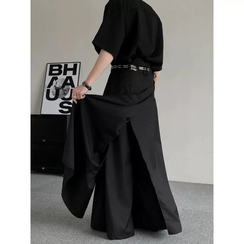 Fake Two-Piece Wide-Leg Culottes