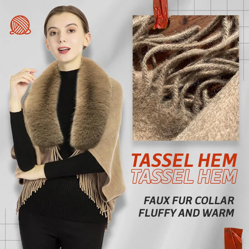 Fashion Fur Collar Shawl Cloak（50% OFF）