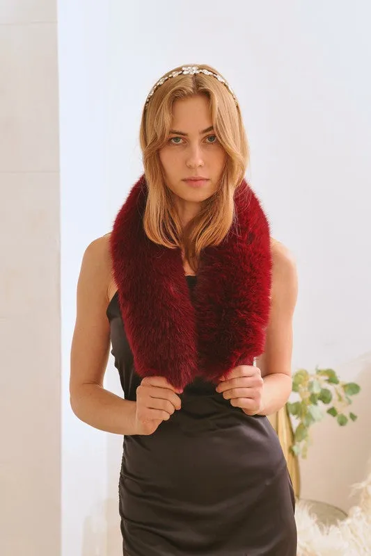 Faux Fur Short Collar Scarf