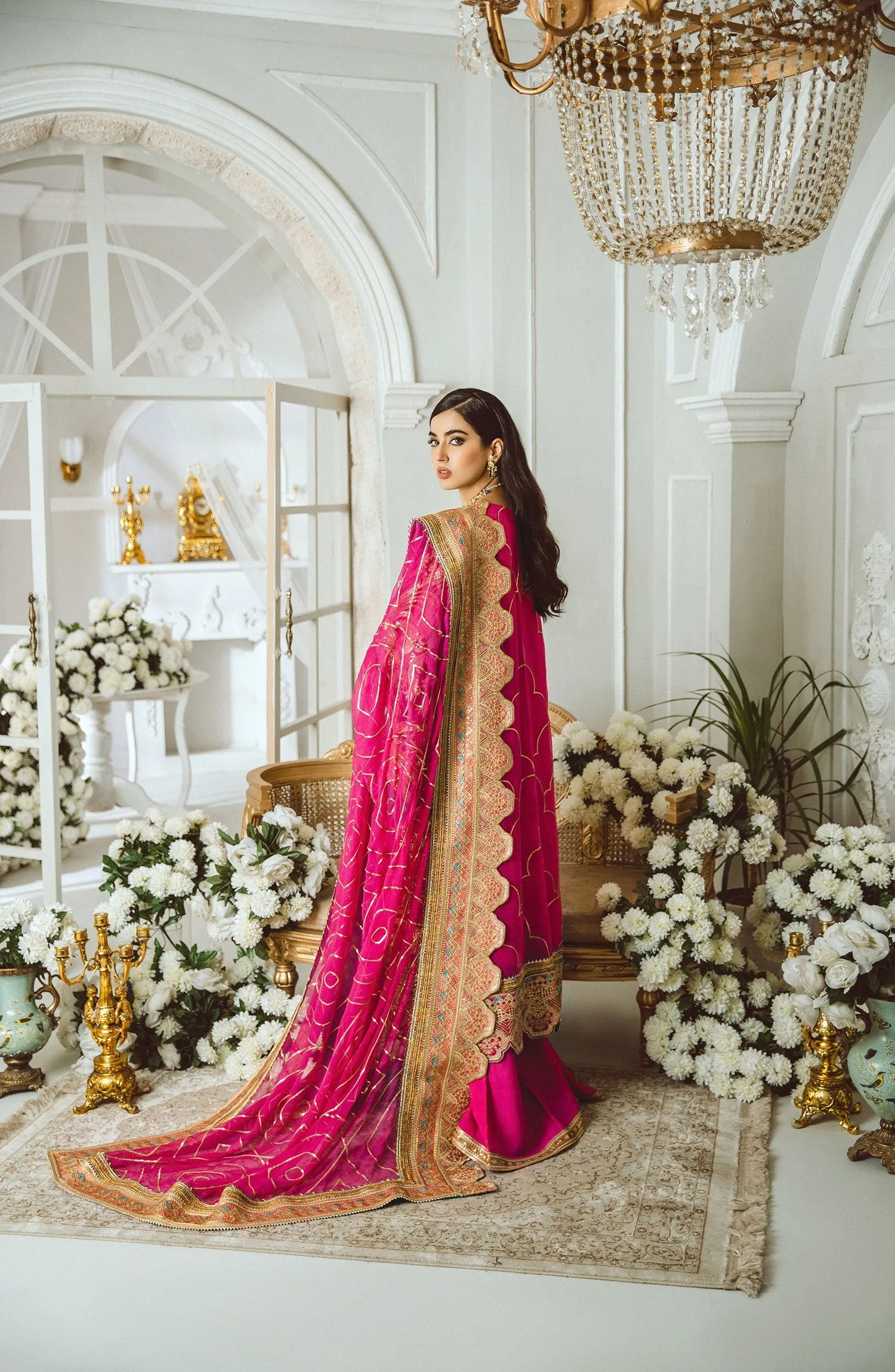 Girl Dress Pakistani in Hot Pink Color 2021 #PF178