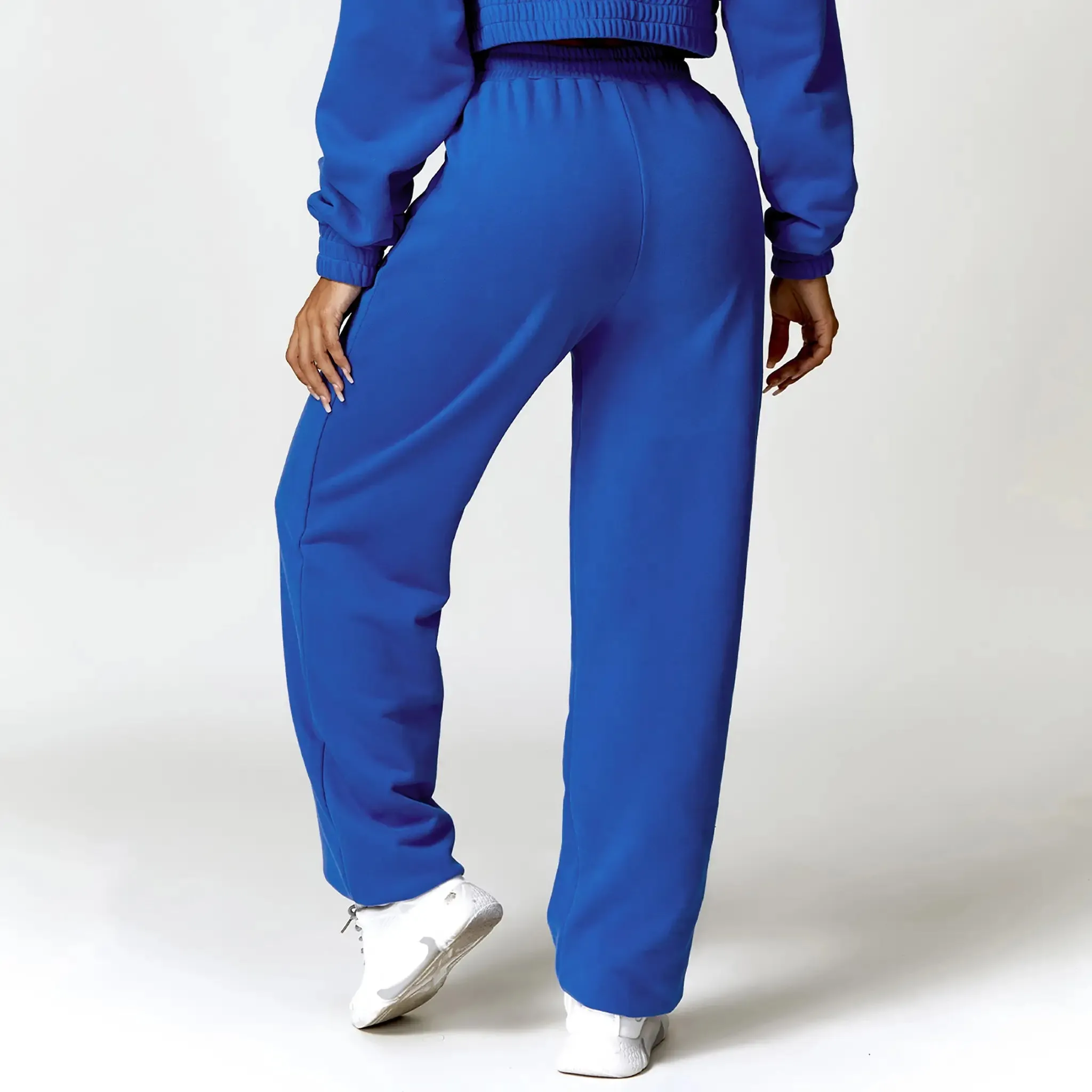 High Waist Ankle-tied Track Sweatpants Loose