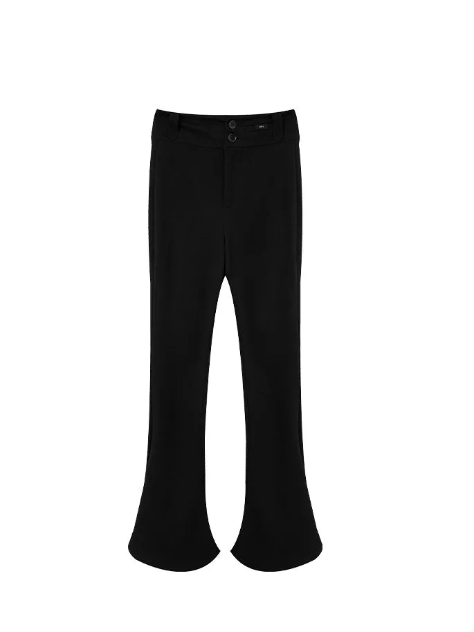 High Waist Elastic Slim Horseshoe Pants