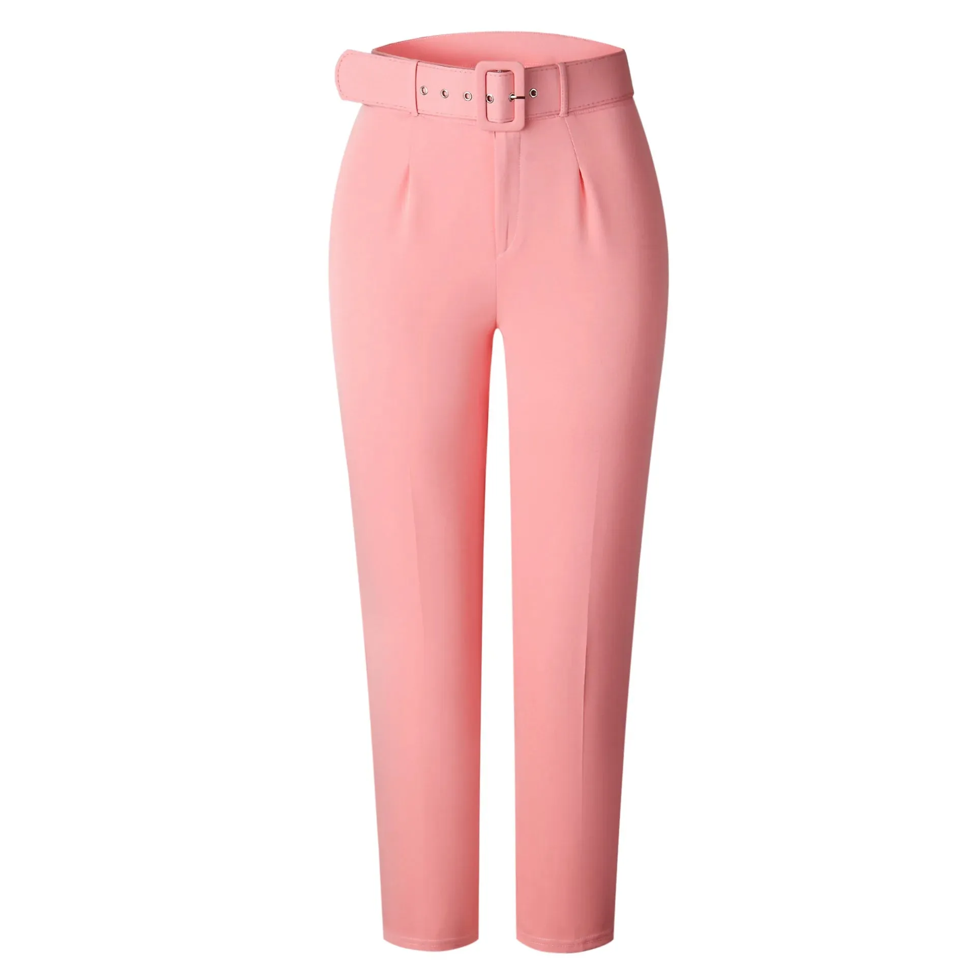 High Waisted Workwear Belted Pants