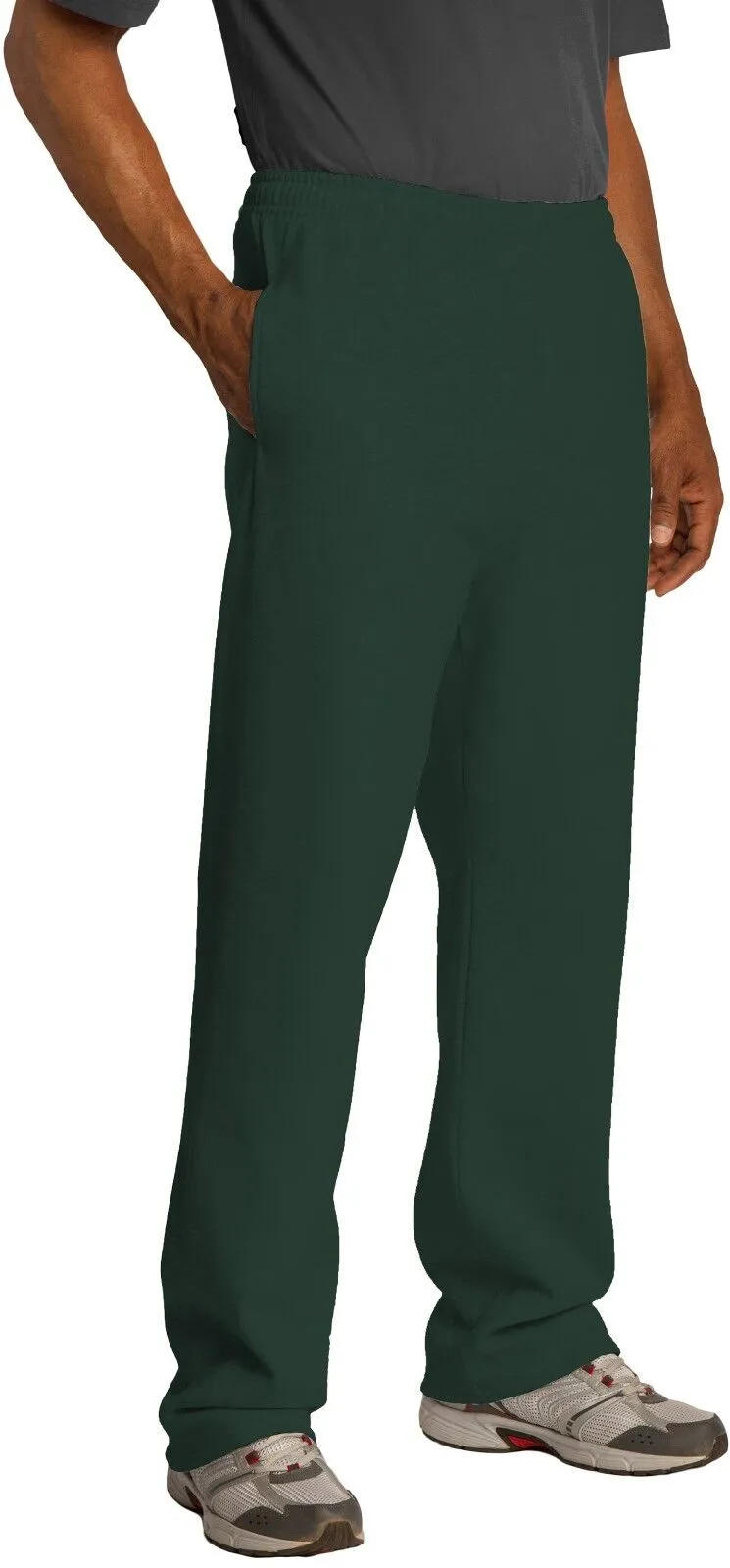 Jerzees Mens Open Bottom Sweatpants WITH Pockets Blended S-3XL 10 Colors NEW