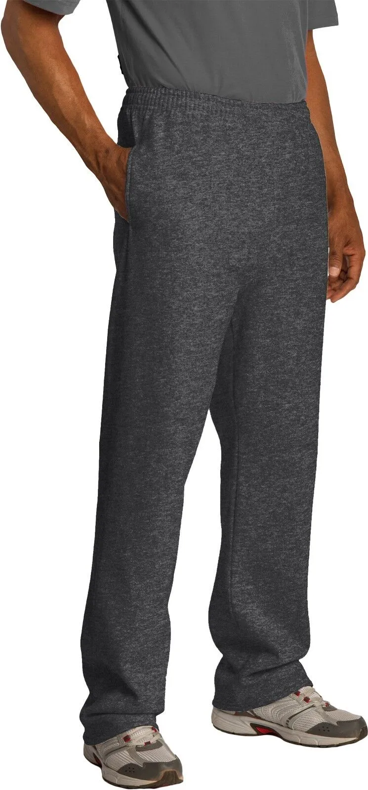 Jerzees Mens Open Bottom Sweatpants WITH Pockets Blended S-3XL 10 Colors NEW