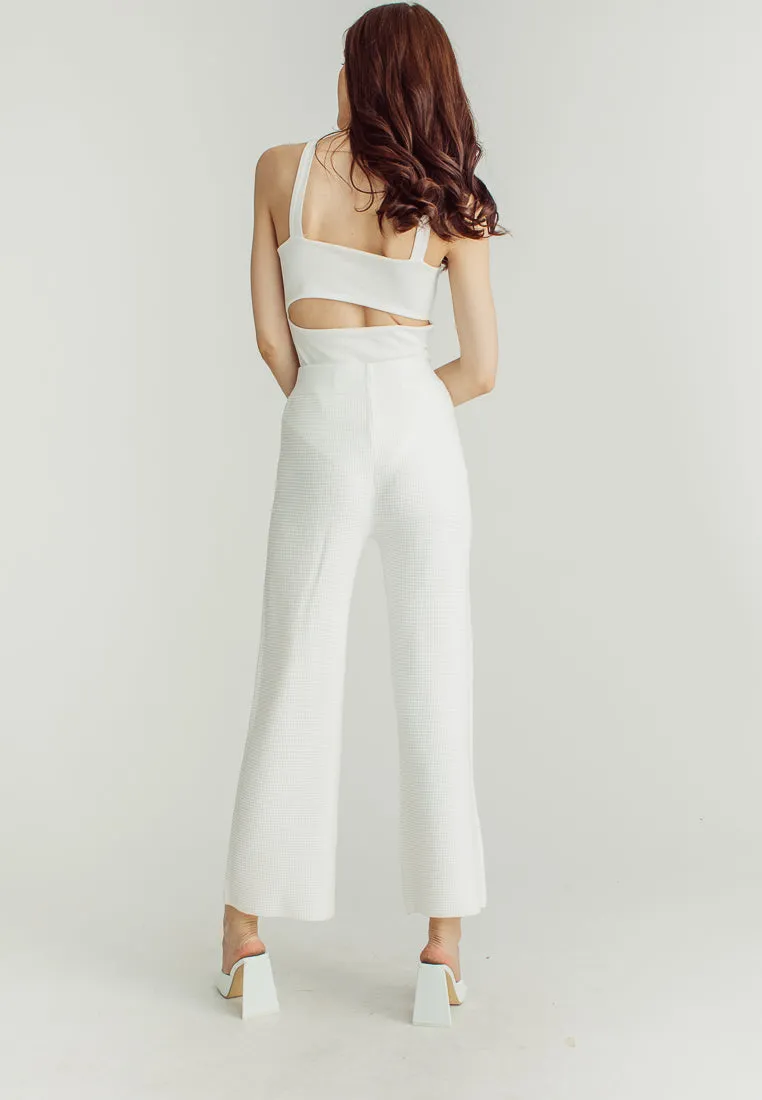 Jewel White Straight Cut Culottes