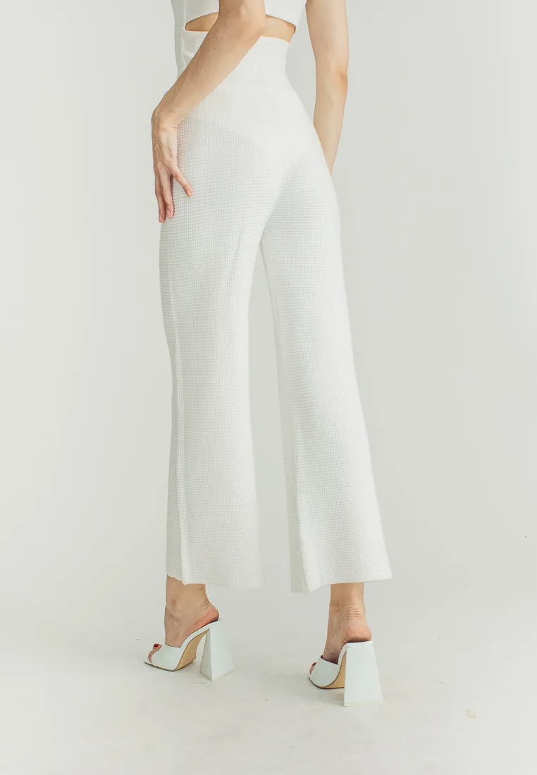 Jewel White Straight Cut Culottes