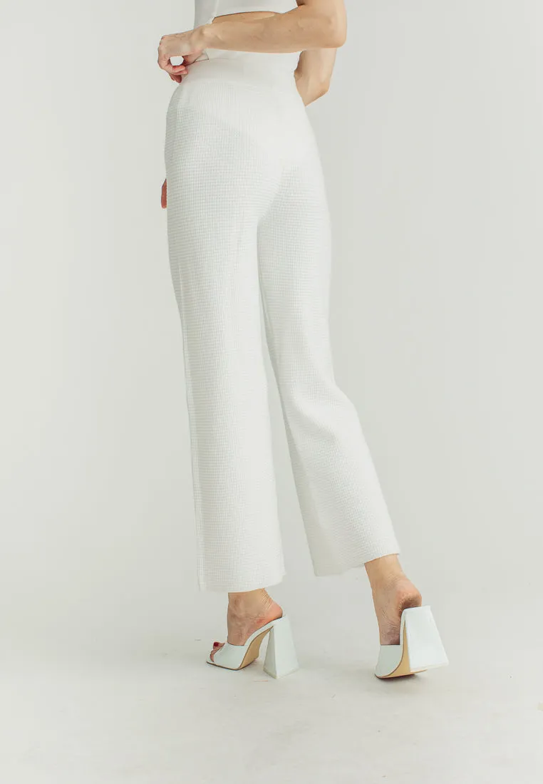 Jewel White Straight Cut Culottes