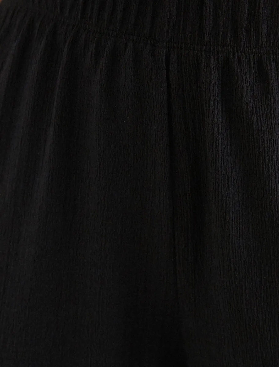 Knit Culotte Pants in Black