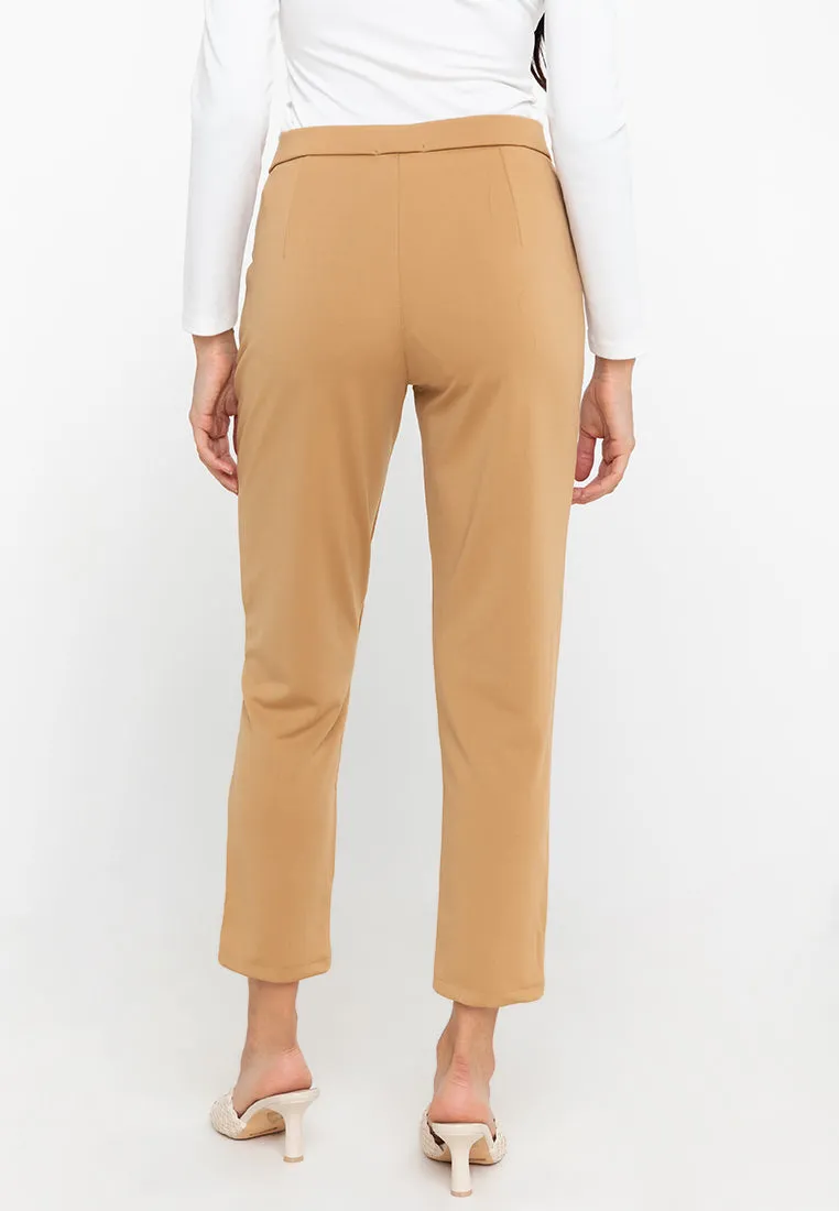 Krizia Cotton Blend Hight Waist Side Pocket Pants