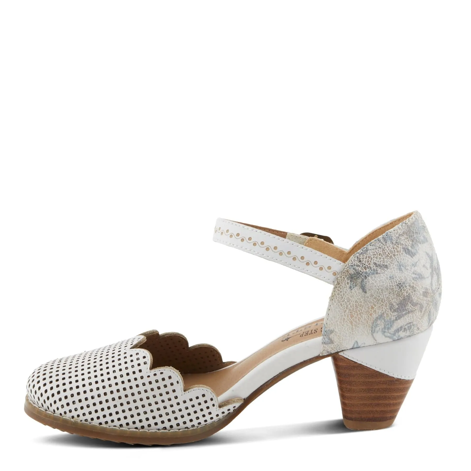 L'Artiste Women's Parchelle Mary Jane Heels- White Multi