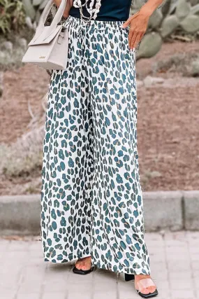 Leopard Drawstring Waist Culottes