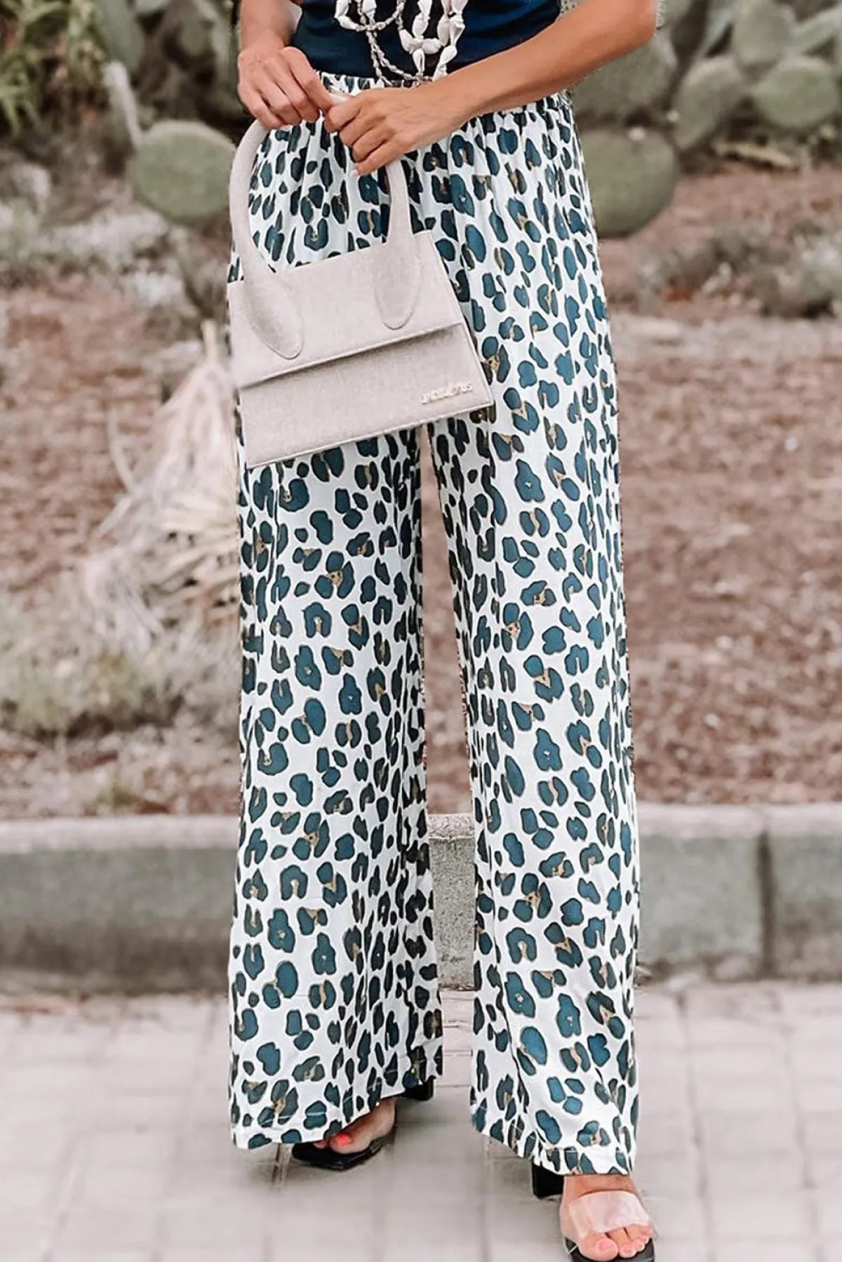 Leopard Drawstring Waist Culottes