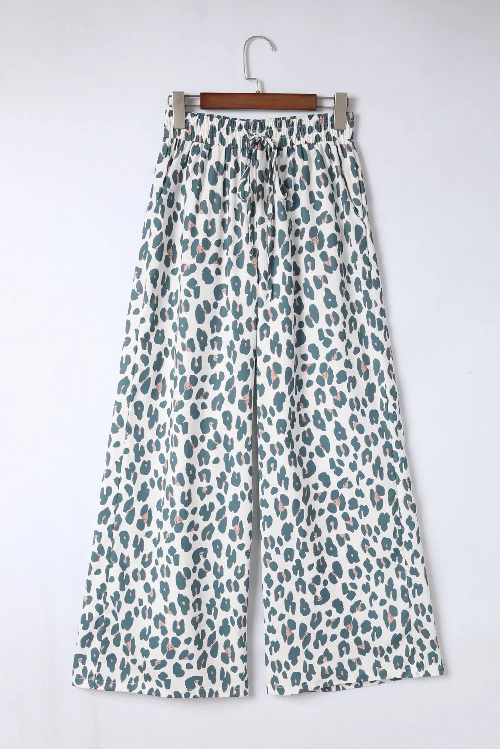 Leopard Drawstring Waist Culottes