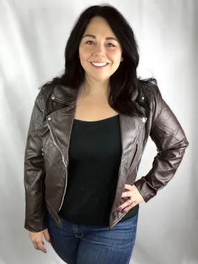 Lita Vegan Leather Moto Jacket