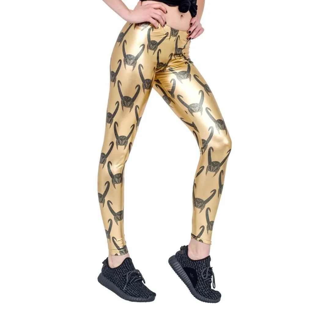 Loki All Over Helmet Print Leggings