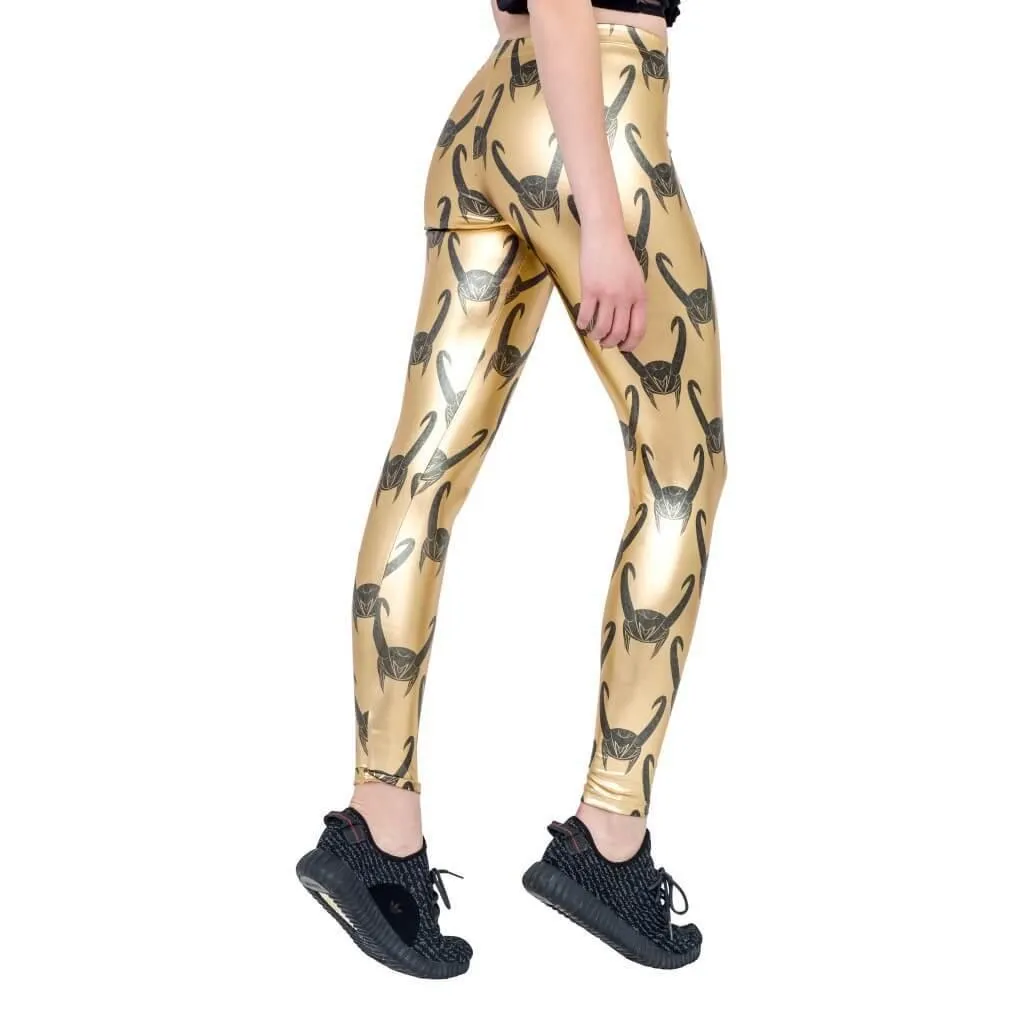 Loki All Over Helmet Print Leggings