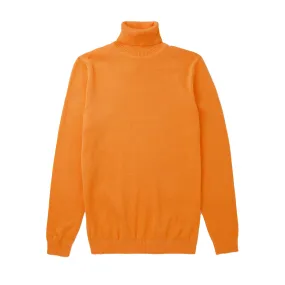 Long Sleeve Turtle Neck Sweater by Lorenzo Franco - Orange