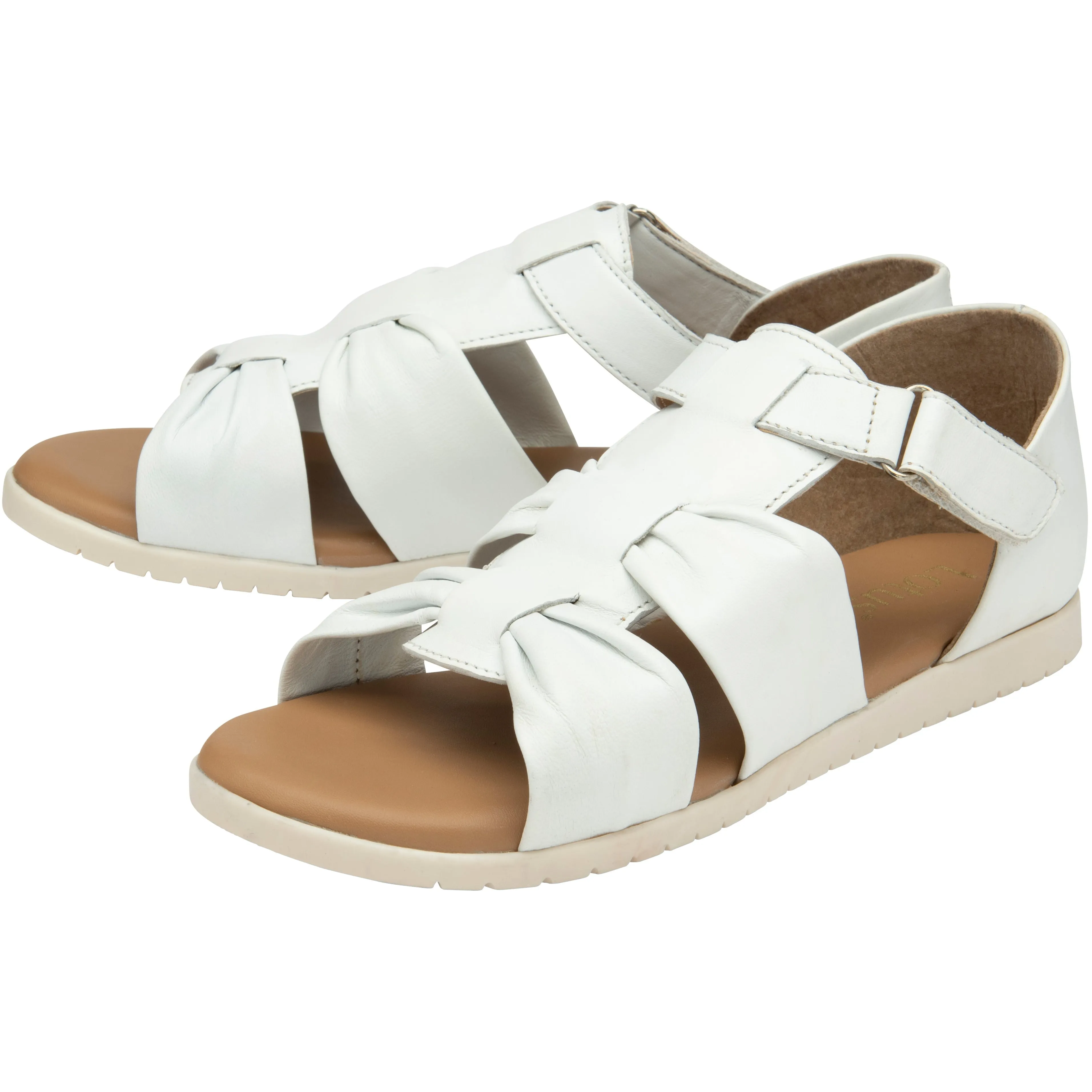 Lotus Leather Sandal Santino WHITE ULP198