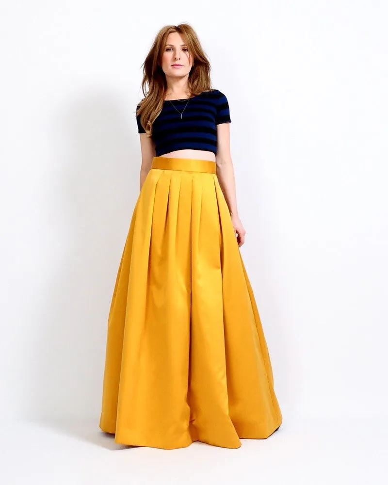 Marigold Satin Ball Gown Skirt