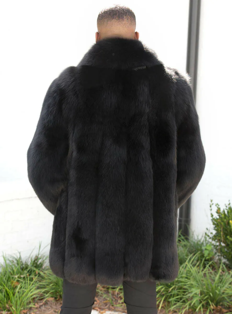 Men's Full Skin Fox Fur Stroller