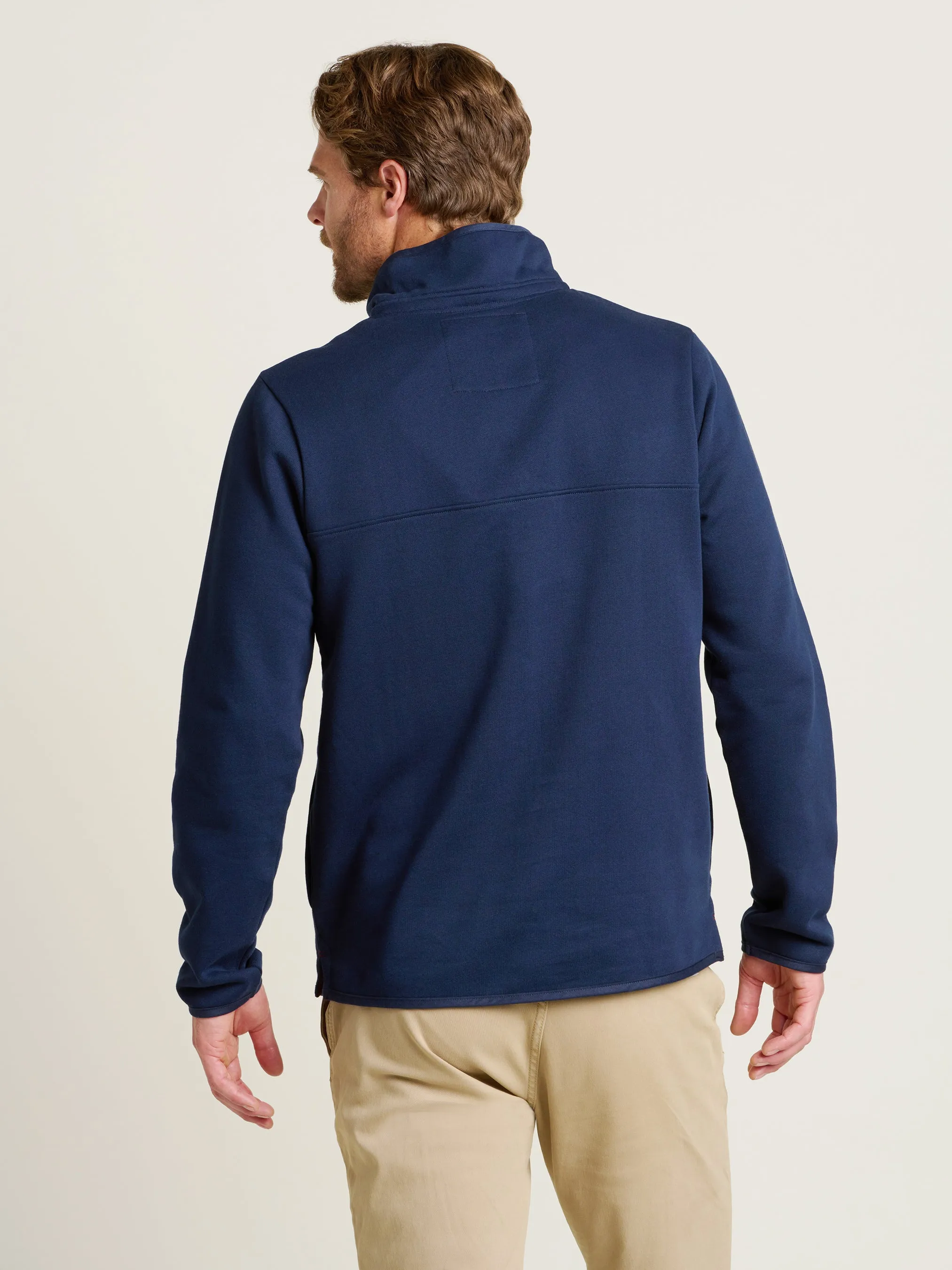 Men's Navy Quarter Zip Sweatshirt