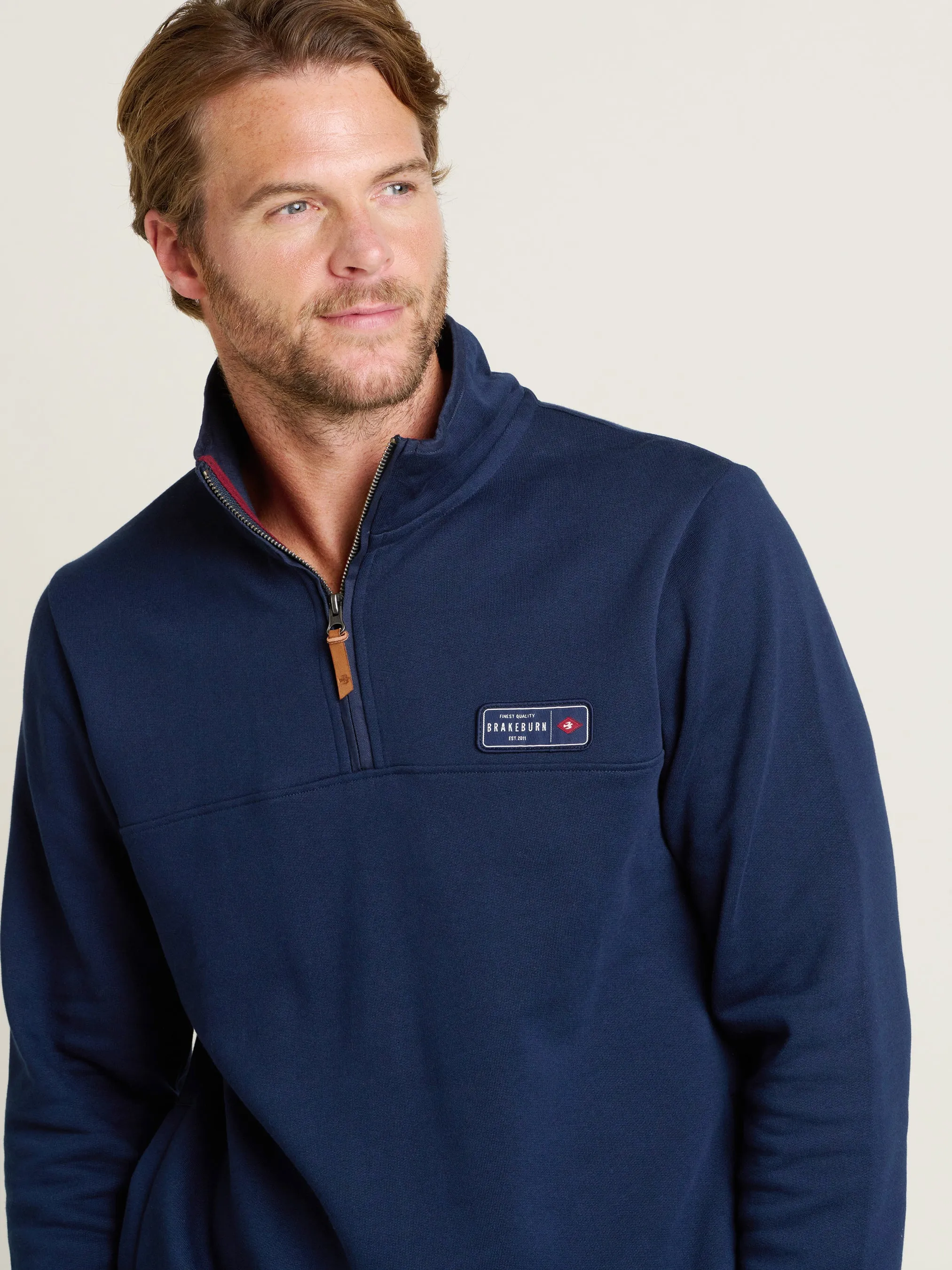 Men's Navy Quarter Zip Sweatshirt