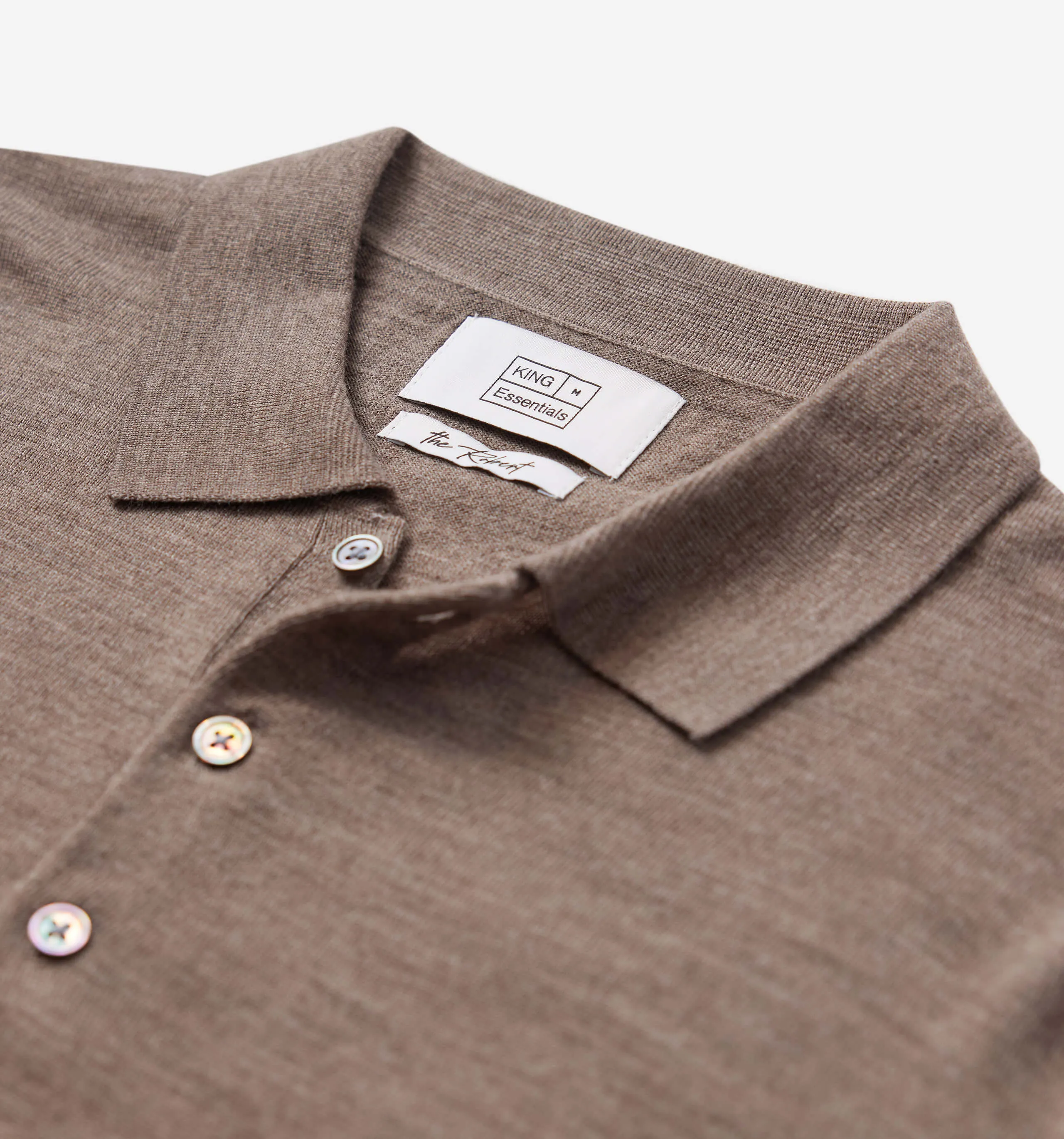 Merino Wool Polo Brown